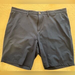 EUC adidas Dark Navy Flat-Front Performance Shorts 42